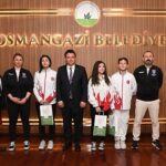 Şampiyon sporculardan Başkan Aydın’a ziyaret